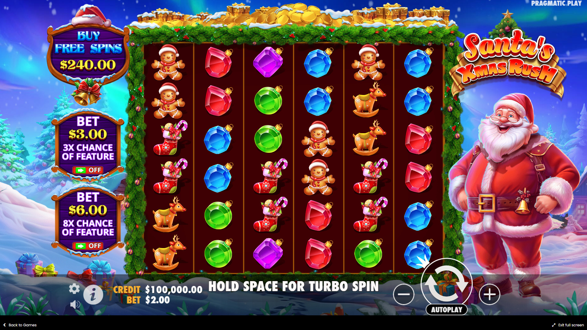 Santa’s Xmas Rush Game overview