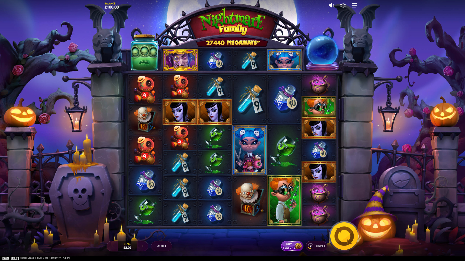 Nightmare Family Megaways Game overview