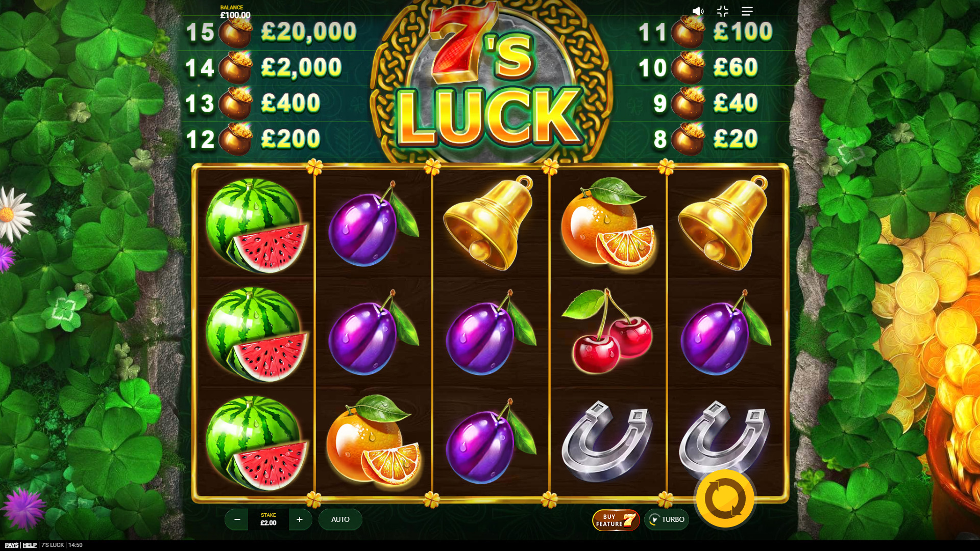 7’s Luck Game overview