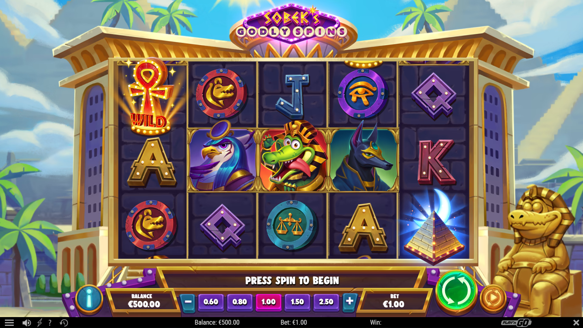Sobek's Godly Spins Game overview