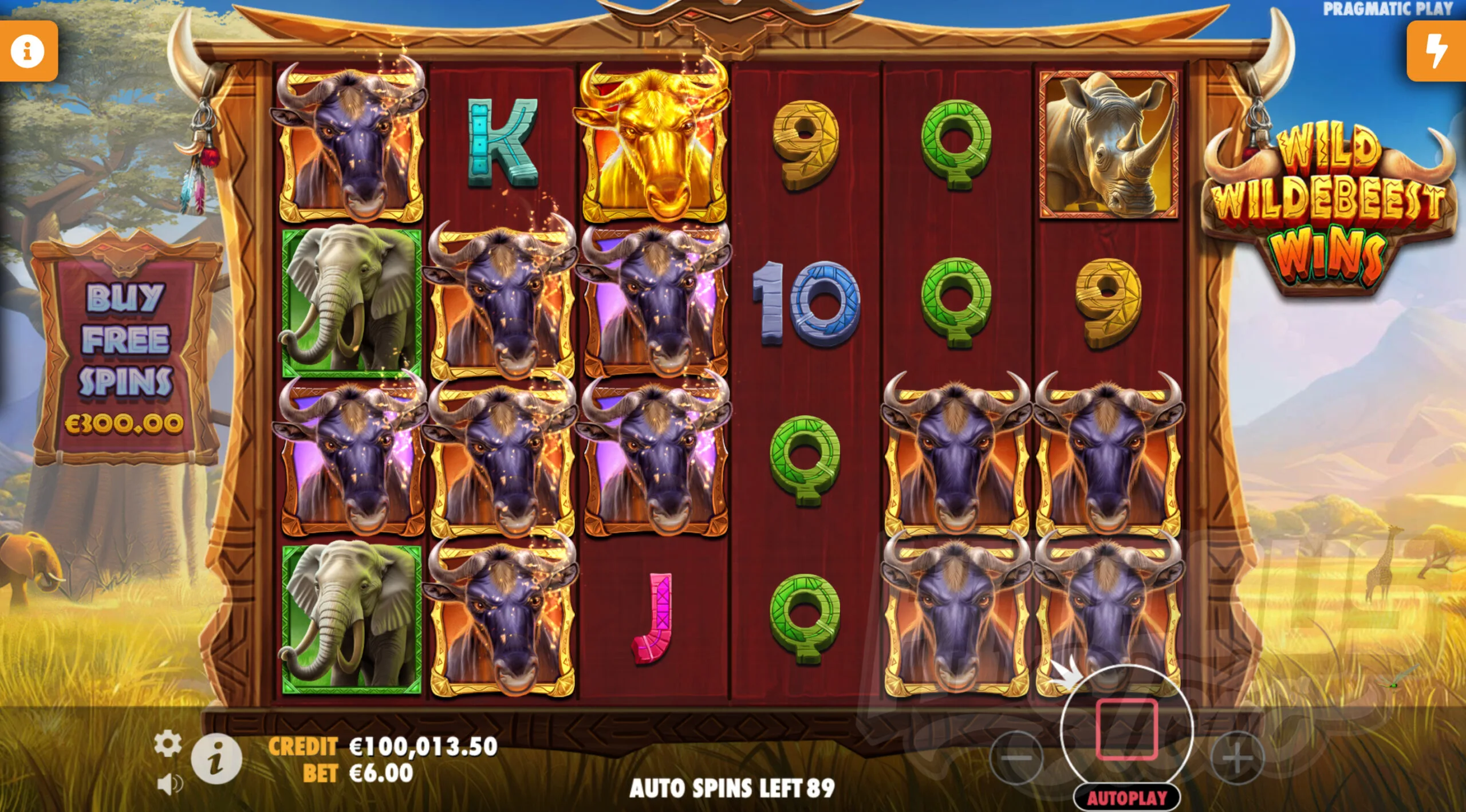 Wild Wildebeest Wins Game overview