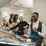 Man celebrating his big win at a casino